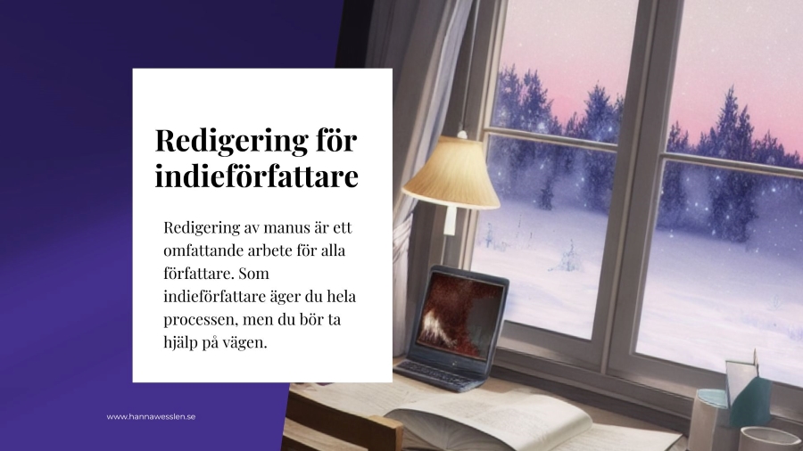 Redigering av manus på skrivbord