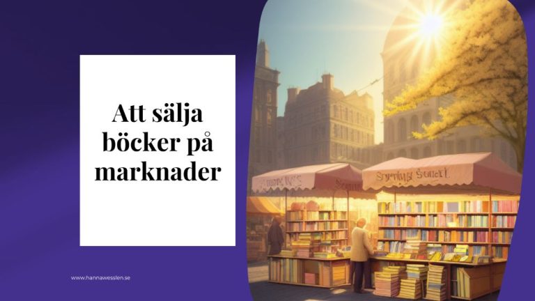 Bokförsäljning på marknad, vårsol