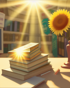 Böcker och solros