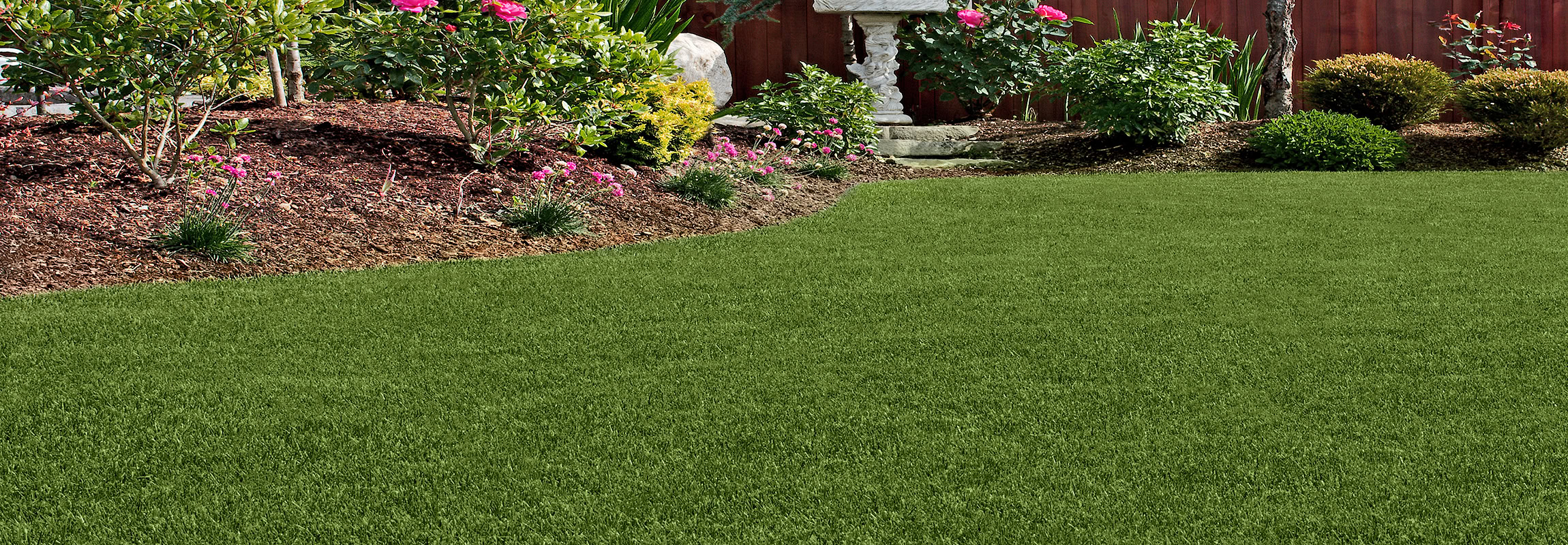 A,Beautiful,View,Looking,At,A,Green,Mowed,Lawn,Grass