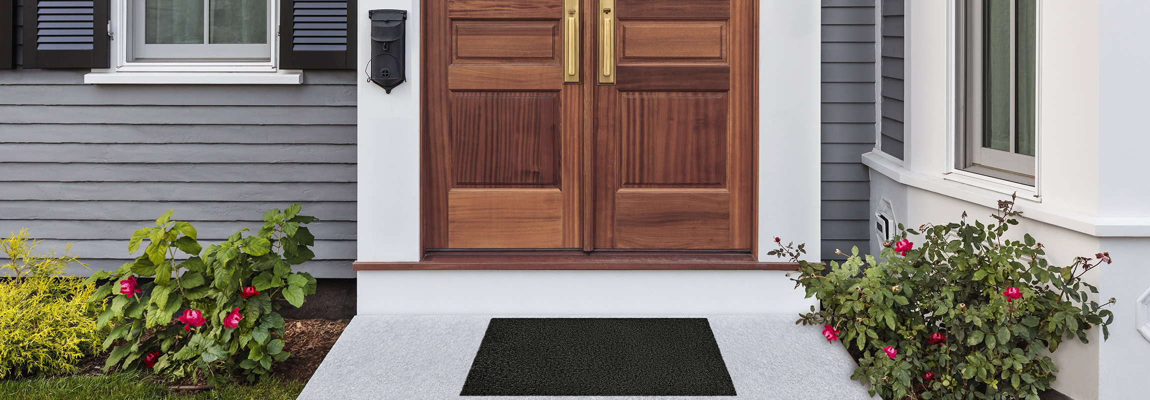 Front,Door,,Double,Brown,Front,Door,With,A,Secured,Front