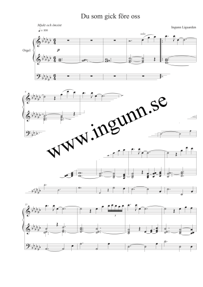 Du som gick före oss - orgelsolo