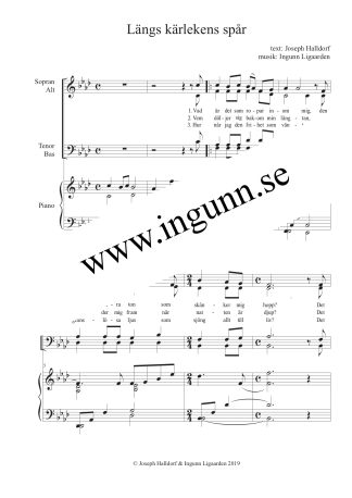 Längs kärlekens spår - SATB & piano