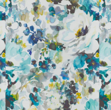 aquarelpatroon bloemenprint gordijn