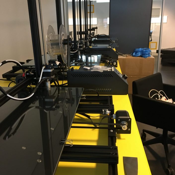 The first 3d printers in place