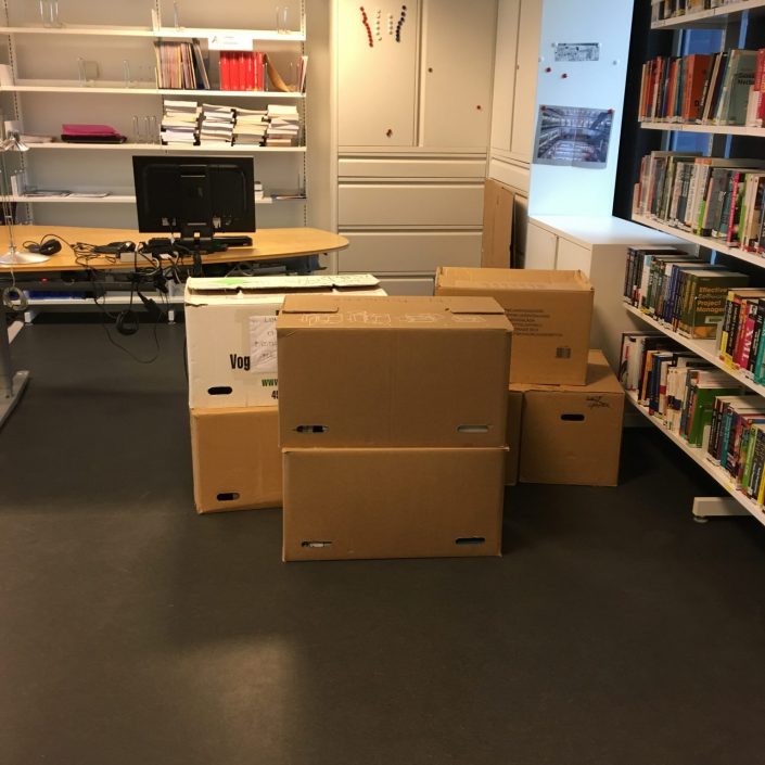 The old library in boxes