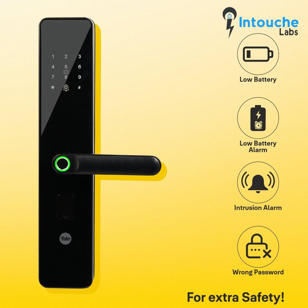 YDME100NxT Smart Door Lock, Black, Fingerprint, PIN, RFID, Manual Key Access - Image 4