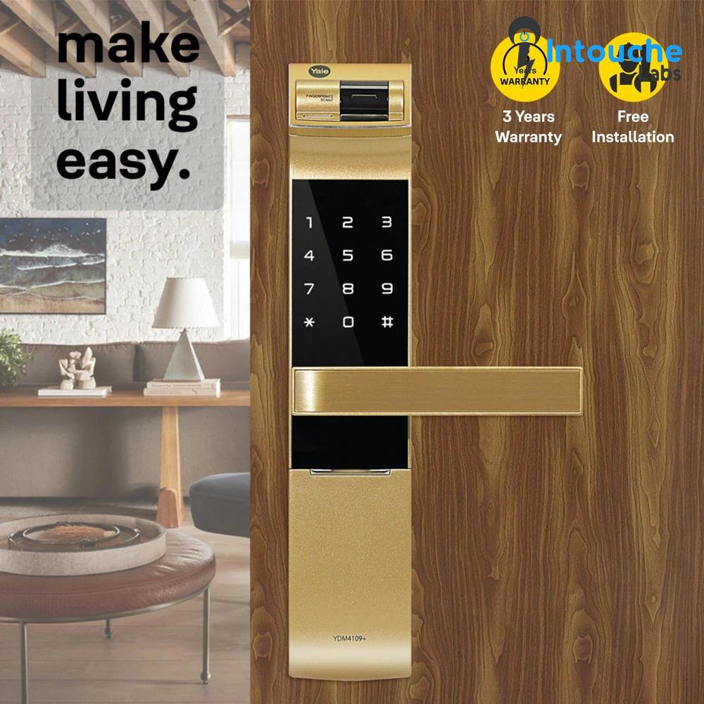 YDM 4109- A Series, Biometric Smart Lock, Gold - Image 6