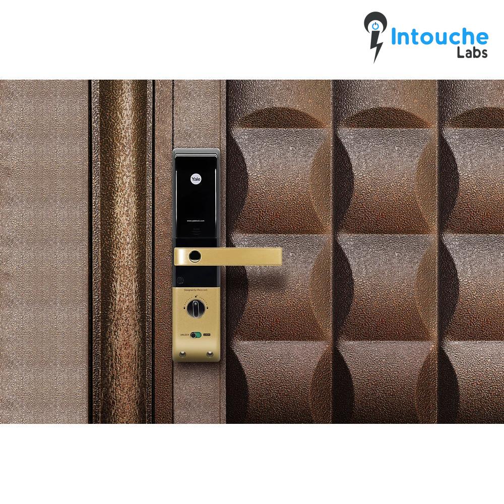 YDM 4109- A Series, Biometric Smart Lock, Gold - Image 2