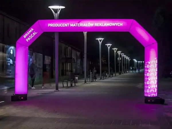 Oppustelig målportal Inventini med LED lys