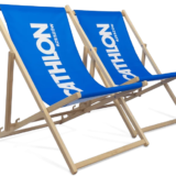 Standard strandstol med logo Standard strandstol med logo