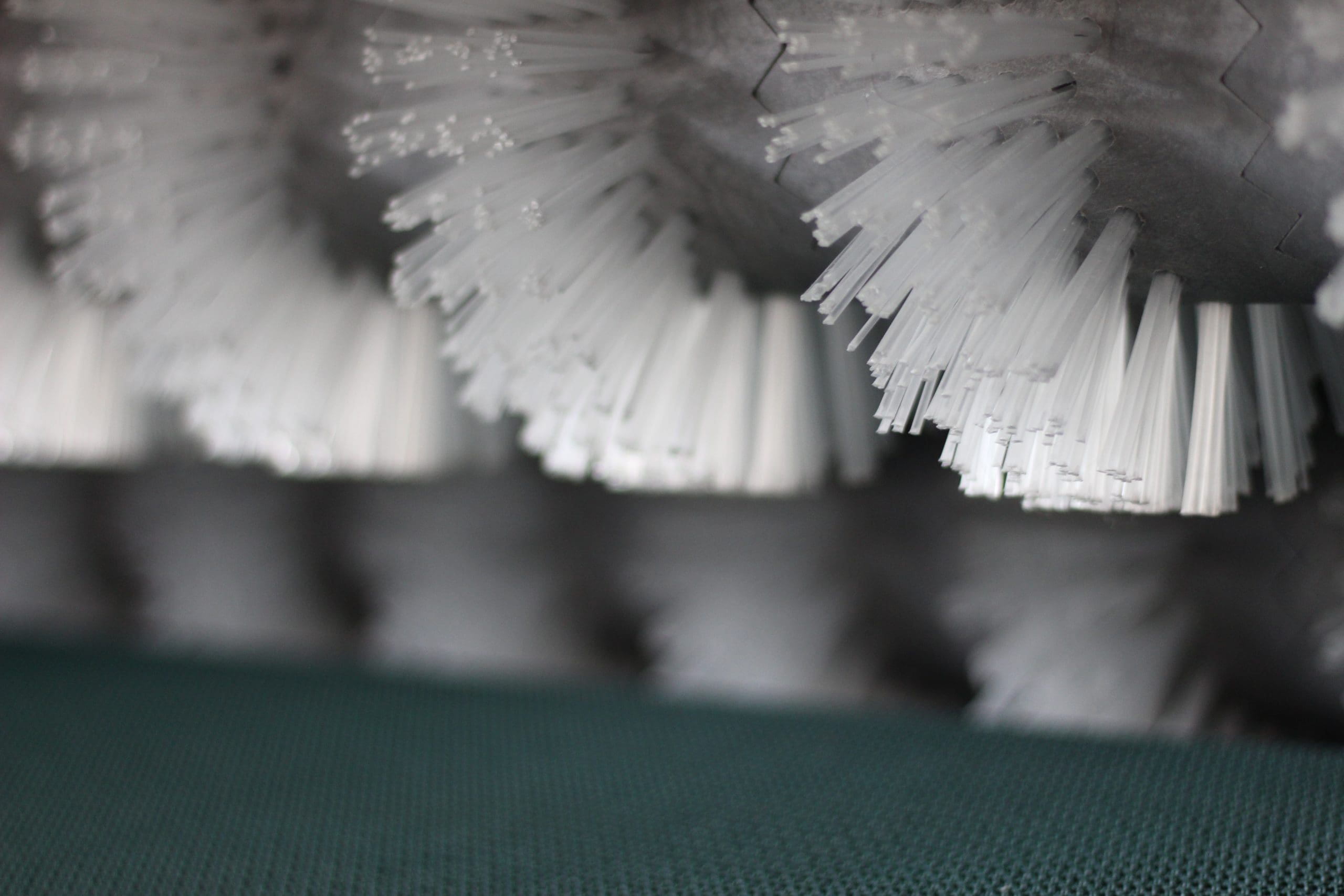 Close-up showing the brush of the Inwatec Vortex 2 machine