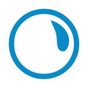 Inwatec blue icon indicating something in a washing machine turning.