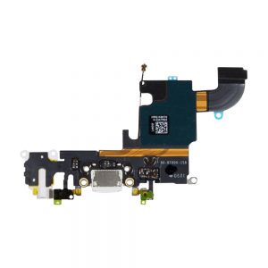 iPhone 6s Ladeport, Mikrofon og Audio Jack Flex Kabel (Hvit)