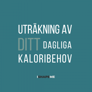 Uträkning av dagligt kaloribehov.