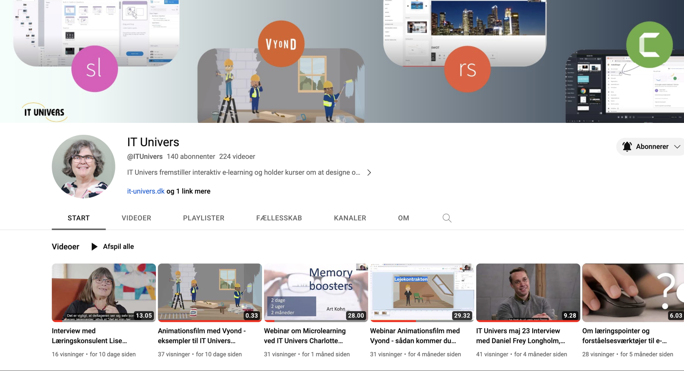 IT Univers YouTube - udvikling af e-learning, kurser, gratis webinarer, tips og tricks 