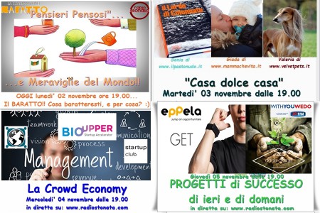 Settimana del baratto, il lardo, i nonni, i levrieri, Bioupper, Startup Club, GET wereable, Sociallending su Radio Stonata