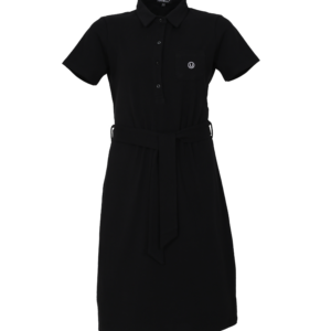 BLACK POLO DRESS WITH BELT BY IVANELLI