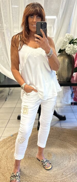 Stretchbroek Karen Wit