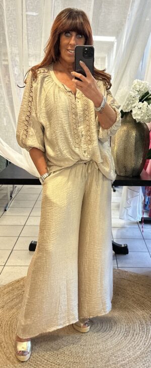 Straightbroek Yuna Goud