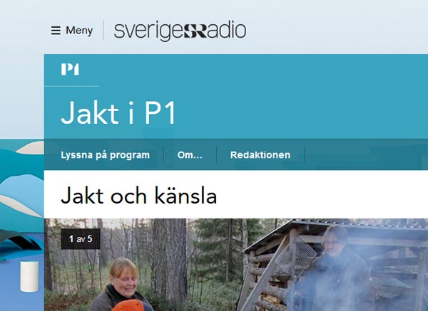 Skärmdump från Sveriges Radio.