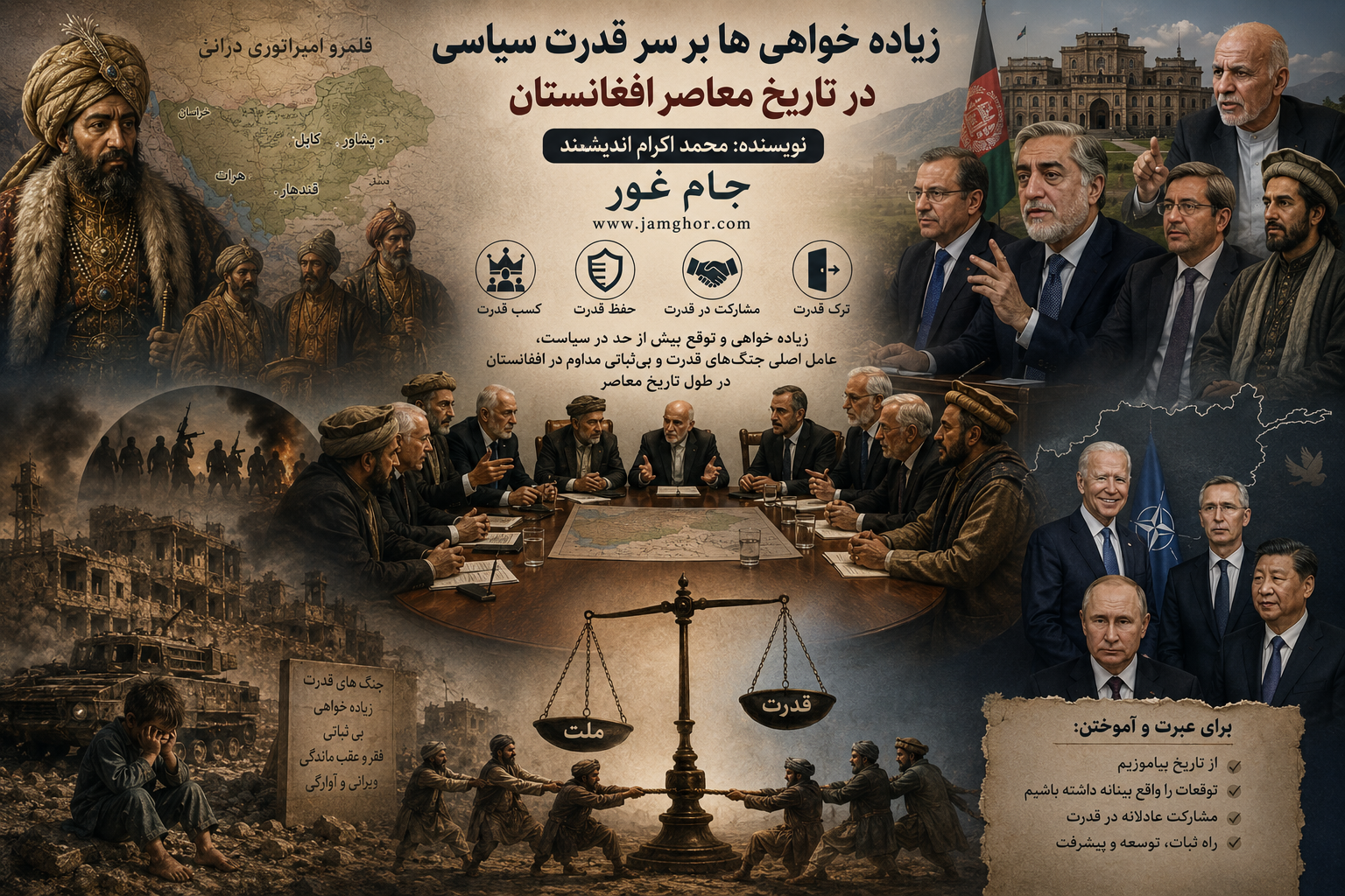 زیاده خواهی ها بر سر قدرت سیاسی در تاریخ معاصر افغانستان