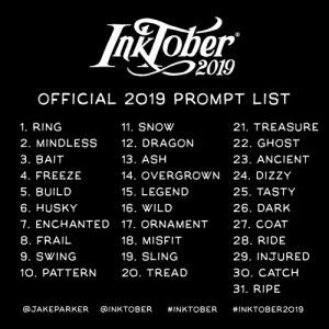 #inktober official list words