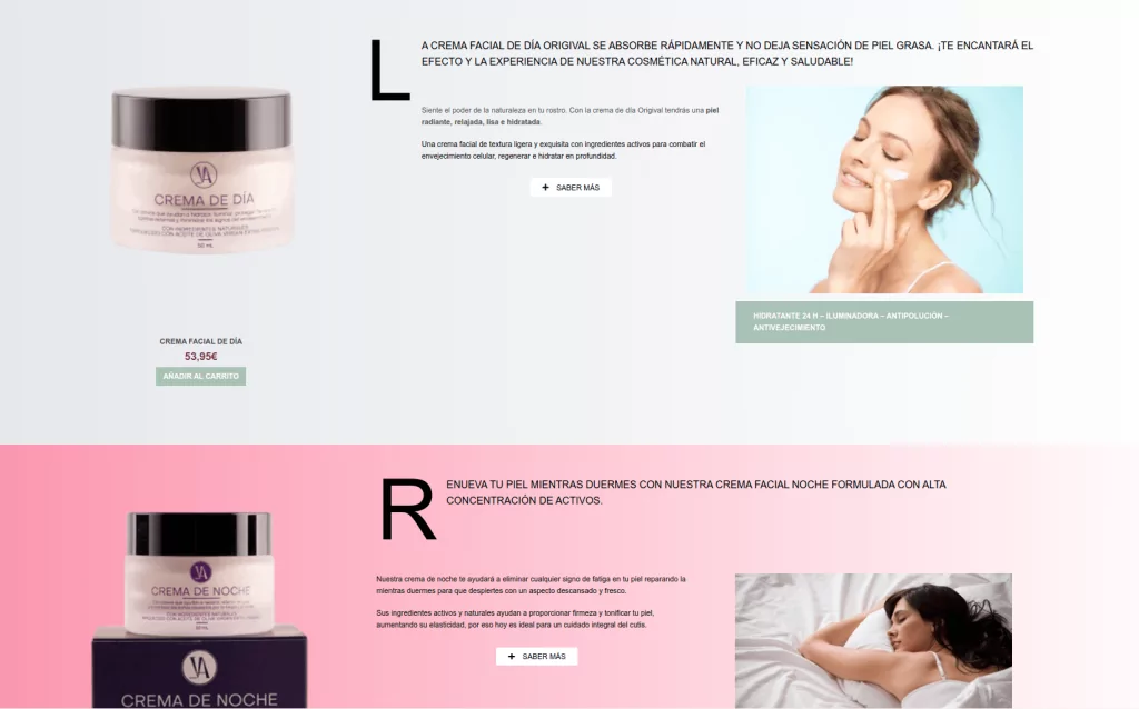 Diseño tienda ecommerce de cosmética - Origival Cosmetics 6