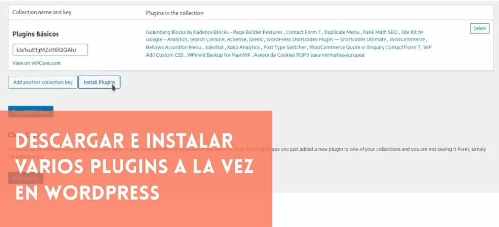 Instalar varios plugins en WordPress a la vez
