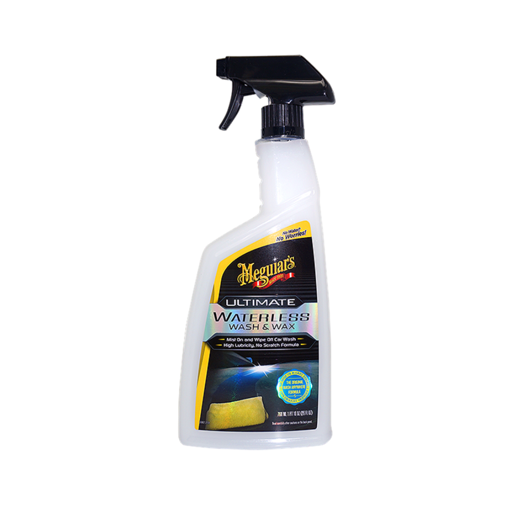 Meguiars Waterless Wash & Wax 768ml + Panno Microfibra 550 GSM Nero - Detailmate - Foto 6