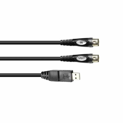 OMNITRONIC Midi USB kabel med in- och ut kontakter 3m