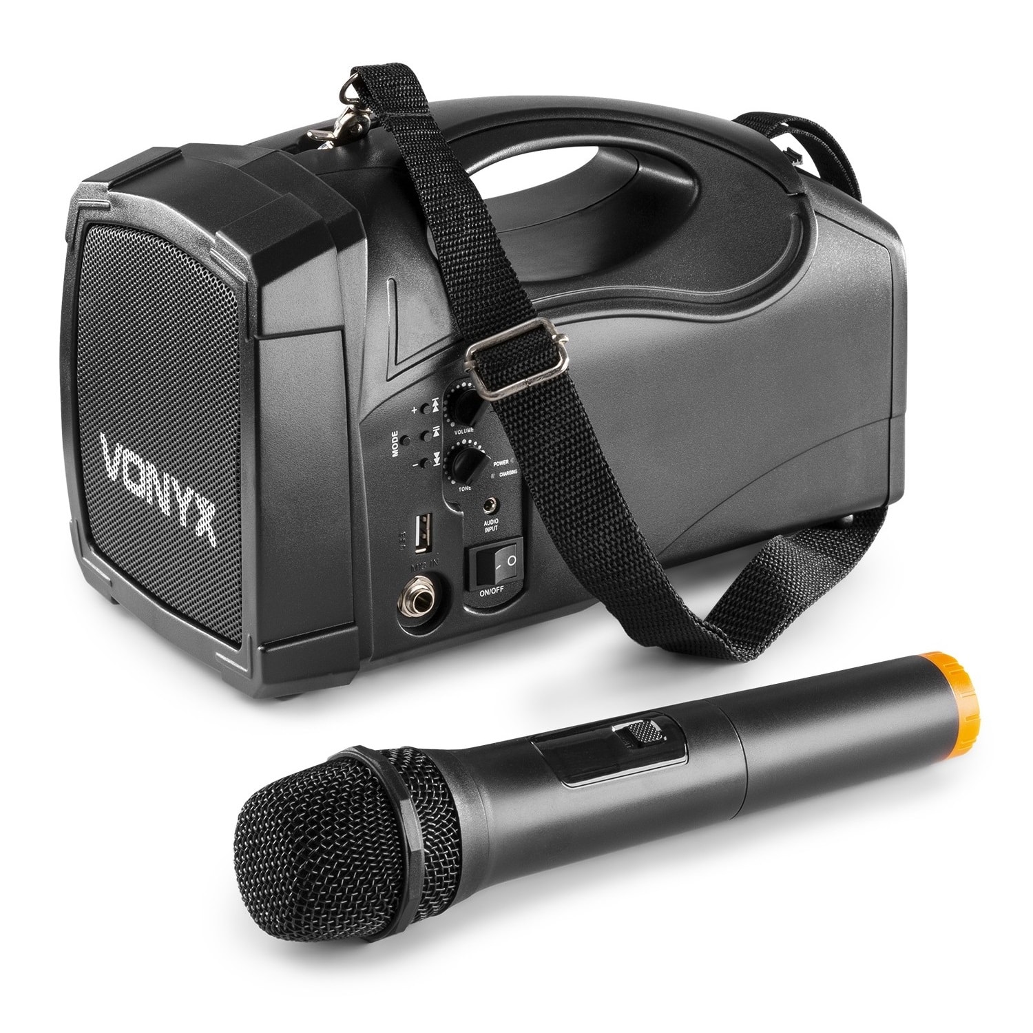 VONYX ST-014 Guide högtalare med bärrem och handhållen UHF trådlös mikrofon  – JD music