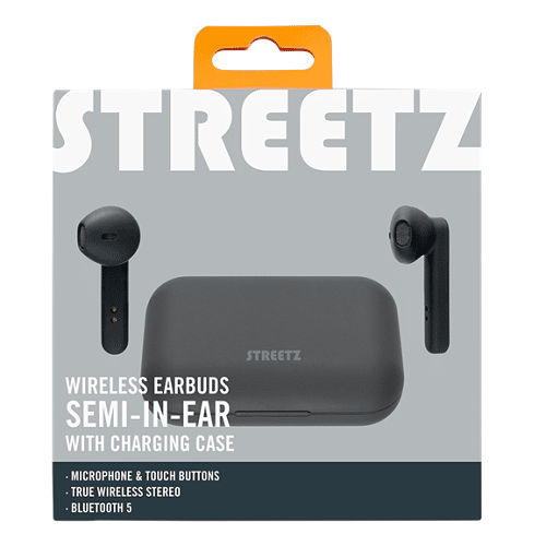 STREETZ TWS-104 True Wireless Stereo hörlurar med laddningsetui