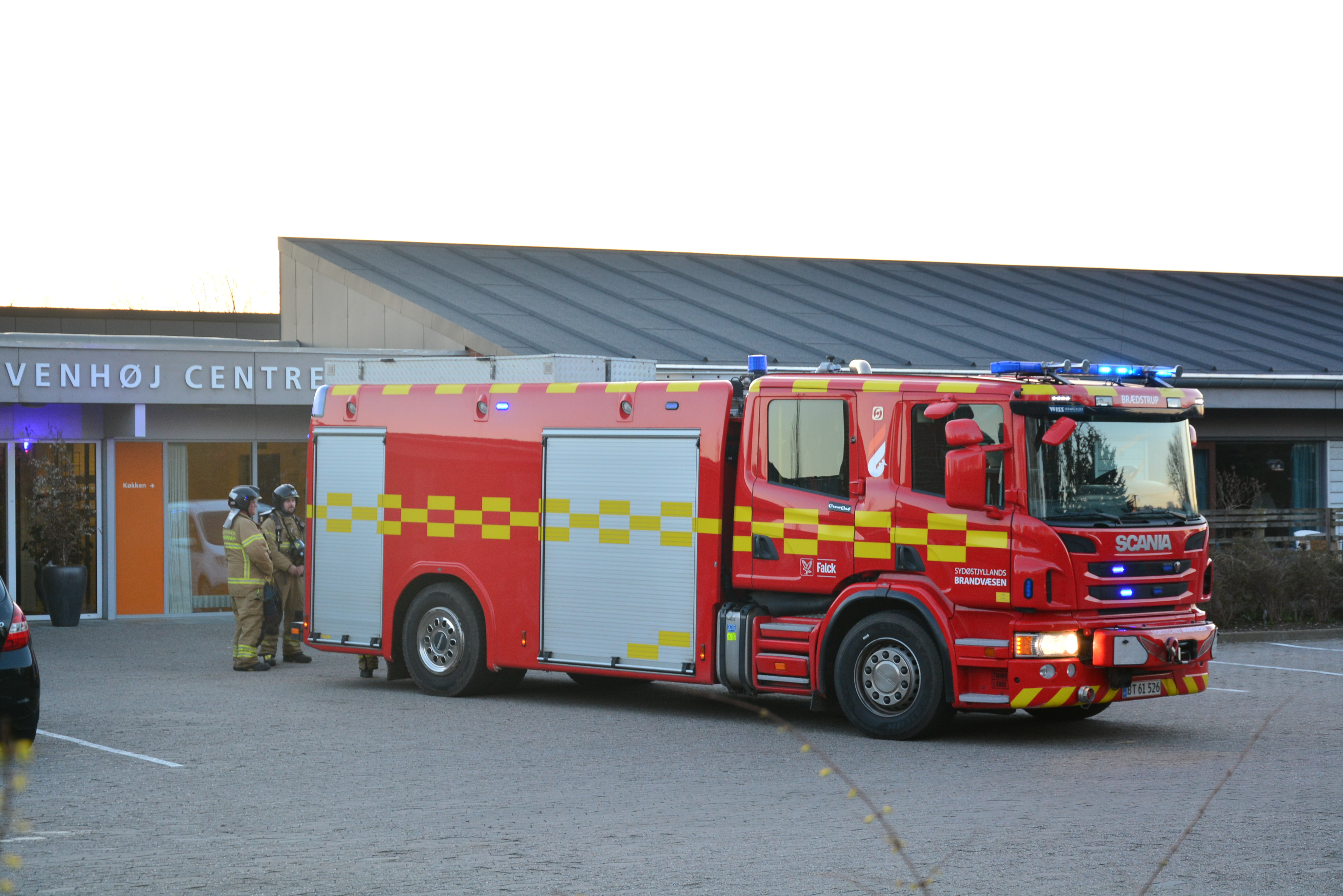 Mindre brand på klovnehøj Centret i Brædstrup