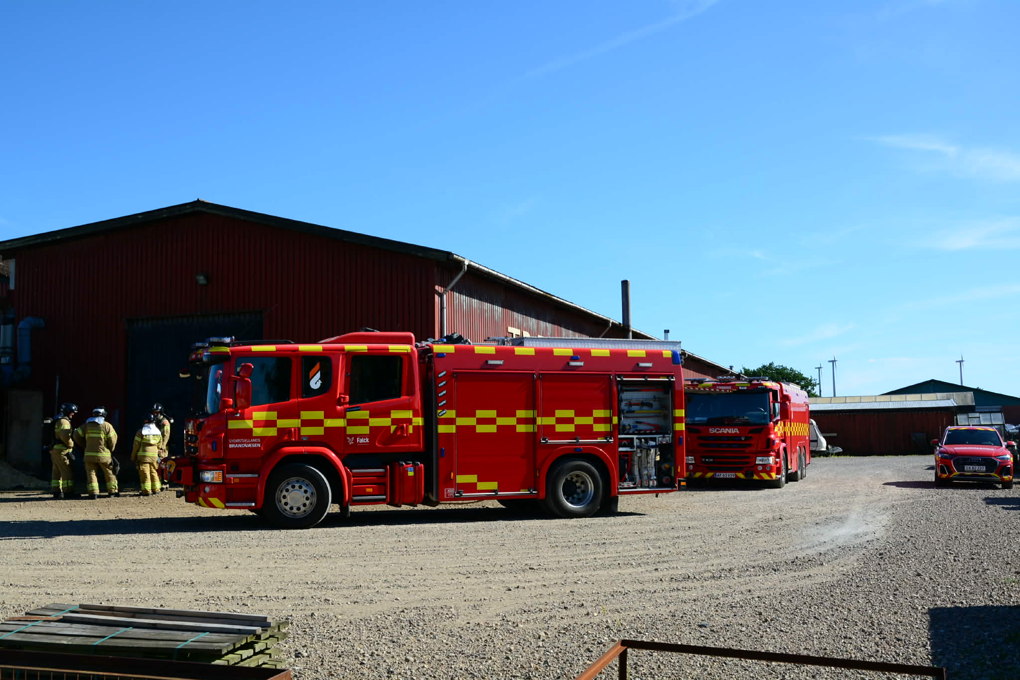 Brandvæsenet kaldt til brand i en Silo i Tørring