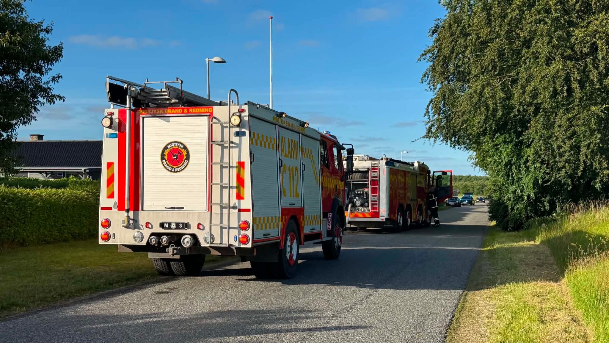 Brandvæsenet kaldt til brand i et hus i Finderup ved Viborg