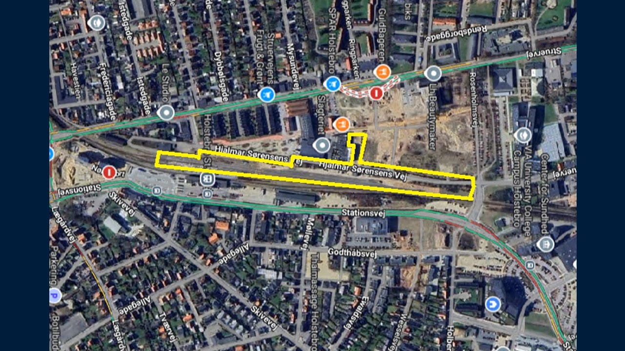 Midlertidigt militært område ved banegården i Holstebro