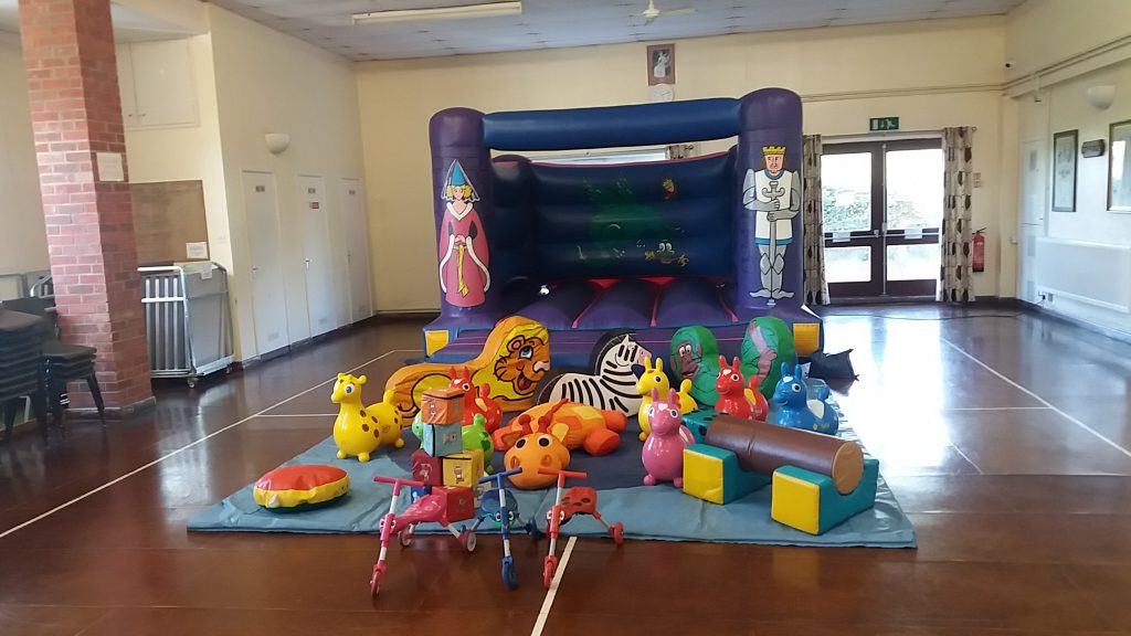Knights and Princess Bouncy Castle with Soft Play for 1st Birthday Party Christening at Durley Village Hall SOuthampton