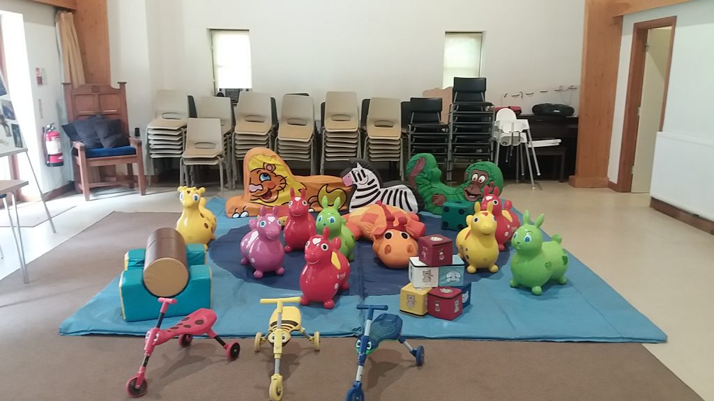 Soft play hire in Lyndhurst Baptist Church for 2nd Birthday Party