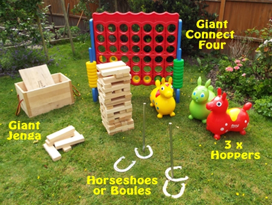 Family garden games hire for parties in Southampton Hampshire