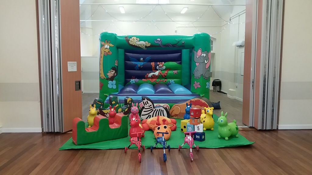 Jungle bouncy castle with soft play for Christening in Woolston, Southampton