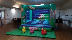 Jungle Bouncy Castle with Animal Hoppers for hire in Southampton, Hampshire