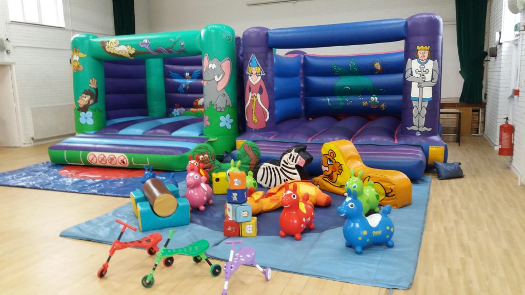 Jungle & Knights Bouncy Castles (under 12s) and Soft Play Birthday Party Package Bargain West End Parish Hall SOuthampton