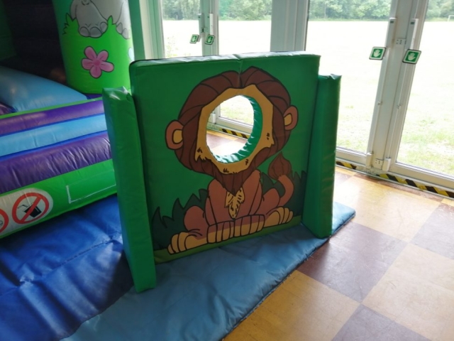 head in the hole photo board for jungle themed birthday parties