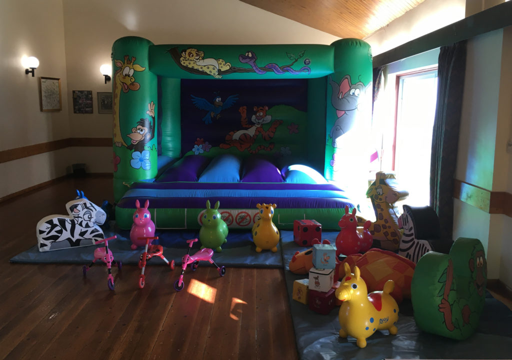 Jungle Bouncy Castle with Soft Play in Meonstoke Village Hall, Meon Valley