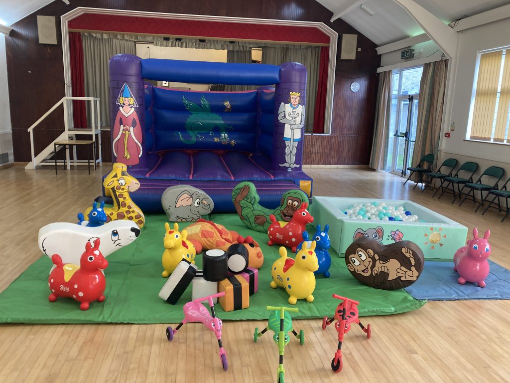 Bouncy castle with soft play and ballpit hire in Hedge End Village Hall, nr Southampton
