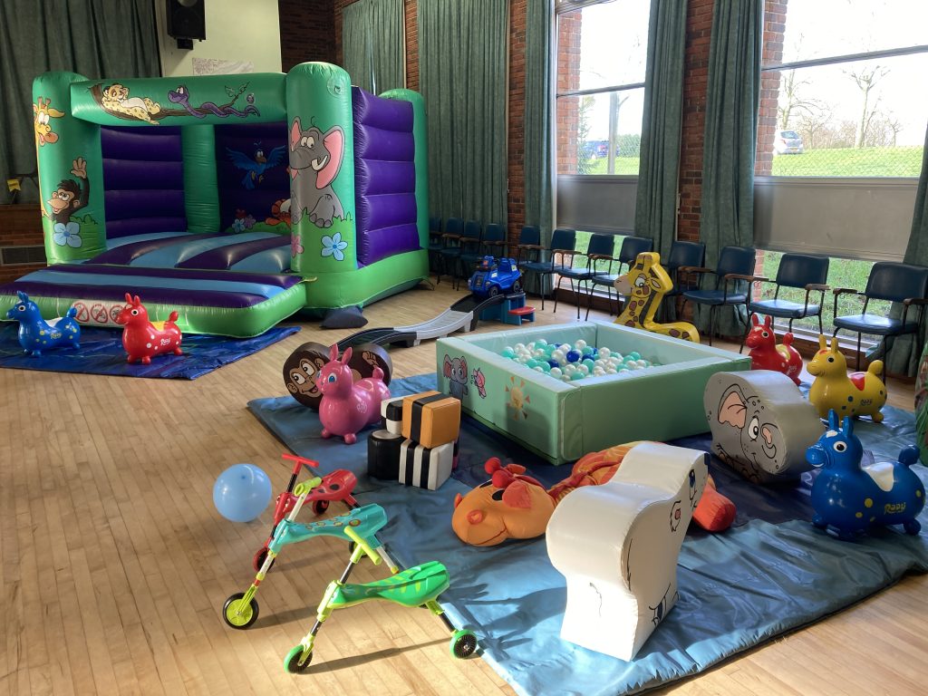Bouncy castle with soft play and ballpit in Peartree Church Hall in Woolston, Southampton