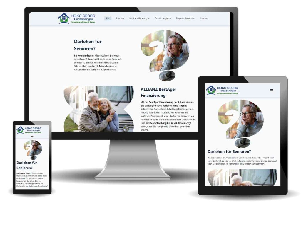 Responsive Dartstellung