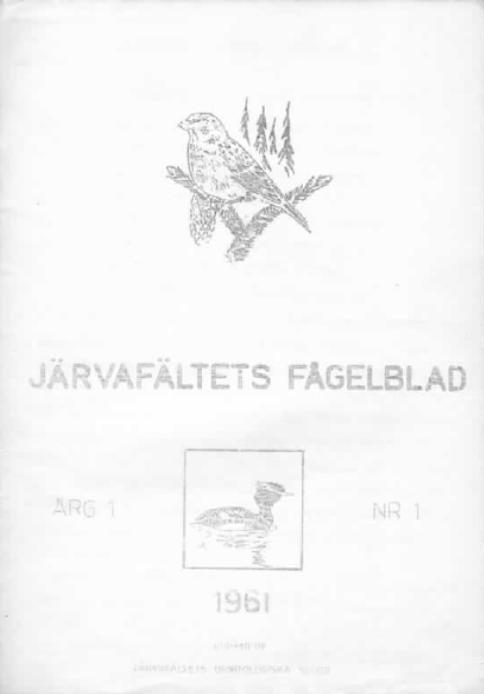 Järvafältets Fågelblad 1961-1