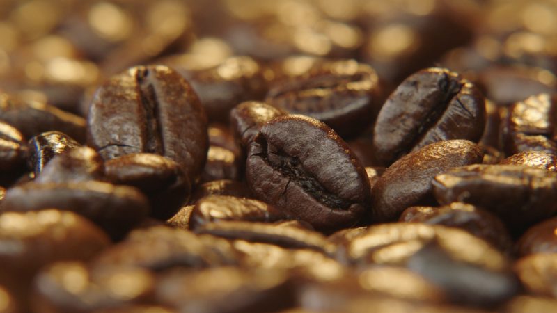 Coffee Beans close-up Cameraman